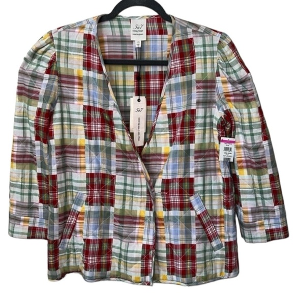 Cinq a Sept Triss Jacket Multi Patchwork Quilt Jacket Size XXS - Picture 6 of 12